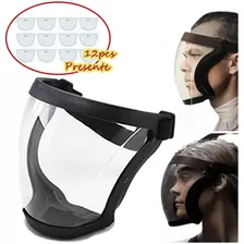 Máscara De Poeira Facial Transparente De Proteção+12 Filtros