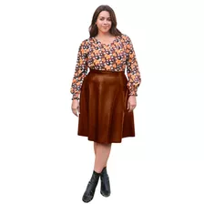 Falda Corta De Cuerina Otoño Invierno Bucaneras F005