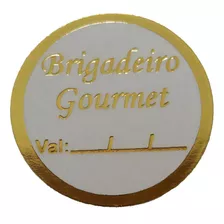 Etiqueta Adesivo Brigadeiro Gourmet Com Validade 1.000 Un Cor Dourado