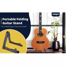 Smiger - Soporte Para Guitarra Acústica Con Bolsa Con Marco