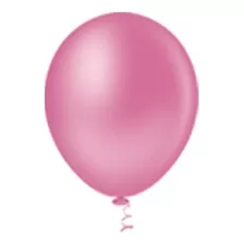 Balão Bexiga Liso N°5 Diversas Cores - Pic Pic Cor Rosa Forte