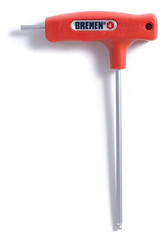 Llave Allen Tipo T Bremen 6 Milimetros Punta Bola Cod. 5027 Dgm Rojo