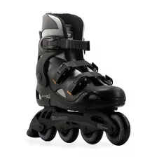Patins Freestyle Hd-inline Shadow Preto 76mm Hard Boot Abec7