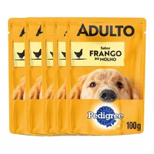 5 Pedigree Para Cães Adultos Sachê Sabor Frango - 100g