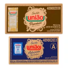 Açúcar União Premium 400un + Adoçante União Sucralose 400un