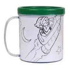 Caneca Acrílica P/ Colorir 300ml 10 Unidades 