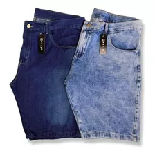 Kit 2 Bermudas Jeans Masculina Plus Size Extra Grande