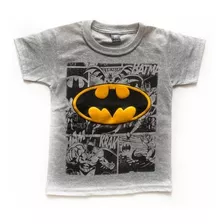 Camisa Camiseta Niños Super Heroes Logo Estampado Bat