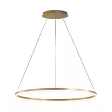 Pendente Led Anel Argola Dourado