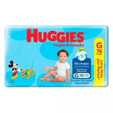 Fraldas Huggies Tripla Proteção G 78 U