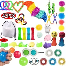 42 Peças Fidget Push Pop It Brinquedos Sensoriais Caixa De N