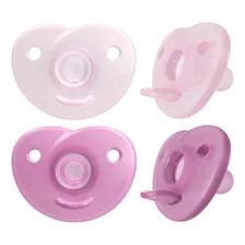 Chupon Silicon Curvo Soothie Philips Avent 0-6m 2pz Color Rosa Período De Edad 0-6 Meses