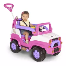 Carro Infantil De Passeio Jeep Diipi Menina Rosa C/som 30kg