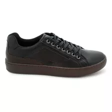 Sapatênis Masculino Casual Laroche Couro Preto Marrom