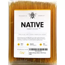 Native Honey Sticks - Pajitas De Miel 100% Reales, Sin Corta