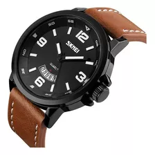 Relojes Casuales De Cuero De Cuarzo Impermeables Skmei