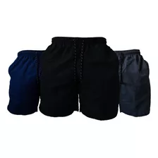 Kit 3 Bermudas Shorts Tactel 4cabos Tripla Costura Reforçada