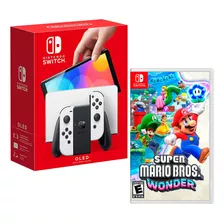 Consola Nintendo Switch Oled Blanco + Super Mario Wonder