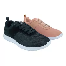 Duo Pack 721 Tenis Rosa Y Negro