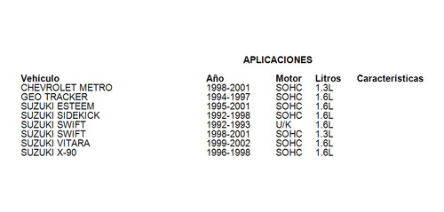 Junta Multiple Escape Geo Tracker 1994-1997 1.6l Ajusa Foto 2