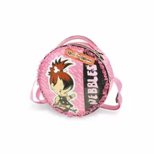 Bolsa Lancheira Infantil Rosa C/ Alça Pedrita Rockeira