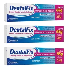 Dentalfix Fixador De Dentadura L 68g P 50g Kit 3 Unidades