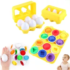 Brinquedo Educativo Ovos De Encaixar Com Caixa Geométricas