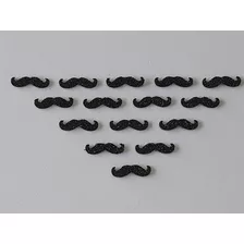 100 Apliques Bigode 2,5cm No Eva Com Glíter ( Sem Adesivo )