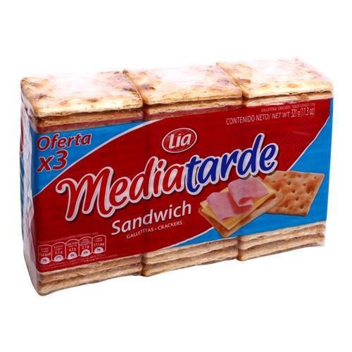 Galletita Media Tarde Sandwich 107 g Pack X 3