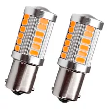 Par Led Aluminio 1 Polo 33 Ambar Luz De Seta 6000k 12v