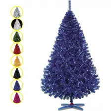 Arbol De Navidad Naviplastic De Colores Pino Navideño 1.60 M Color Azul