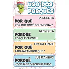 Painel Lona Do Uso Dos Porquês Português Escolar