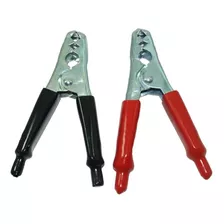 Pinza Cocodrilo Clip Bateria 120 Amp Rojo Negro Pack X 2