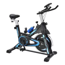 Justgofit Bike Spinning Ergométrica Bicicleta Profissional Com Regulagem Cor Preto/azul