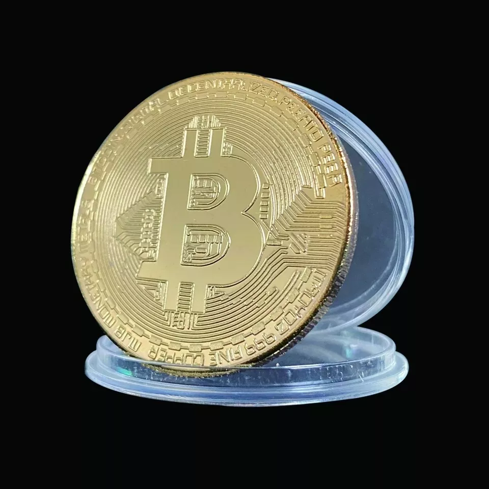 Kit C/ 2 Moedas Físicas Bitcoin - Ouro - Edição Comemorativa