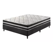 Cama Box Americana Anjos Classic Superlastic Casal De 188cmx138cm Marrom E Branco