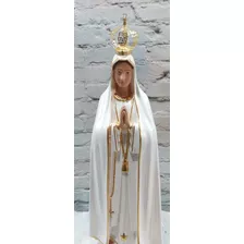 Imagem Nossa Senhora De Fátima 70cm Com Coroa De Metal