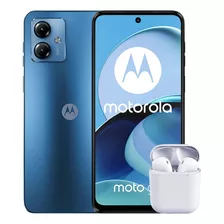 Celular Motorola Moto G14 4g 4gb 128gb 6.5 Azul + Audifonos