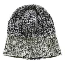 Touca Gorro Lã Grossa Artesanal Crochê Verde Escuro Branca