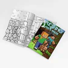 Libritos Colorear Personalizados En Bolsita X10 Minecraft 