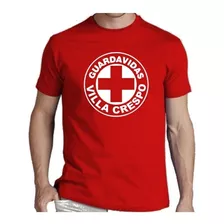 Remera Guardavidas Cruz Roja Con Tu Ciudad O Nombre