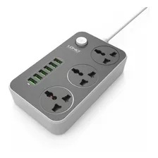 Zapatilla Inteligente Estabilizador 6 Usb + 3 Carga Rapida 