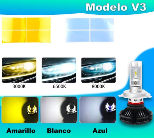 V3 Azul Frio Hid Led H1 Niebla Mercury Monterey 2005 Foto 2