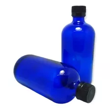 Botella Vidrio Azul 500ml Tapa Rosca Frasco Vidrio (pack X5)