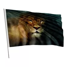 Bandeira/ Painel Em Tecido 23 Leão Da Tribo De Juda 1x1,45m 