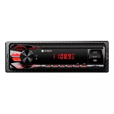 Rádio Mp3 E-tech Som Automotivo/ Usb/ Bluetooth / Cartão Sd