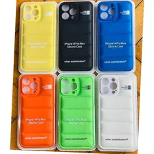 Funda Puffer Case Para iPhone 11 12 13 Pro Max Colores