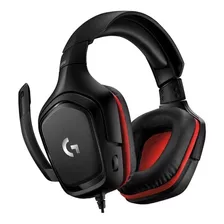 Audífonos Gamer Logitech G G Series G332 Black Con Luz Rojo
