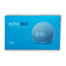 Amazon Echo Dot 4ta Gen Con Reloj Asistente Alexa Azul