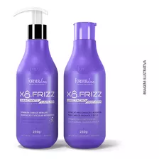 Kit Amaciante Capilar E Umectação Noturna Xô Frizz Forever L